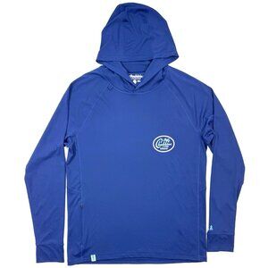 Chubbies Mens Sun Hoodie Pullover Size Medium Navy Graphic UPF Lightweight